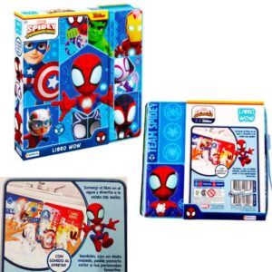 Libro Wow Spidey. Para pintar con agua y con los dedos.Tiene sonido