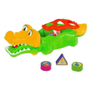 Yacaré didáctico, arrastre con figuras para encastrar