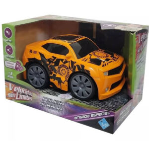 Velocidad auto policía 15x 8cm a fricción con luz y sonido