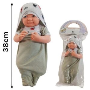 Bebe recien nacido Tizi. Cuerpo de goma. Realista.