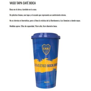 Vaso plastico con tapa 600cc Boca D1