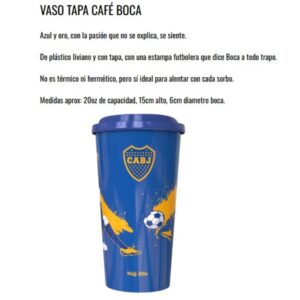 Vaso plastico con tapa 600cc Boca (D2 jugador)