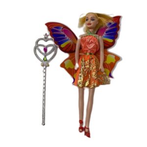 Muñeca bolsa con alas y varita