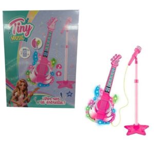 Guitarra y microfono con sonido y luz . Se puede conectar al celular 76121