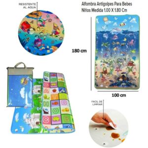 Piso / Manta en bolso para proteccion 1 x 1,8 mt vs motivos. Reversible. Gus 76288