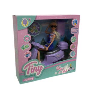 Muñeca tiny moto caja 32cm