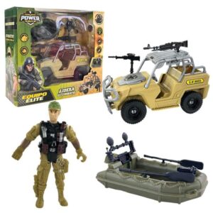 Set militar 76165. Jeep y gomón con soldado y accesorios.