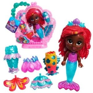 Muñeca Ariel 9 piezas en valija ostra