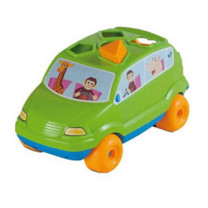 Autito de arrastre con figuras encastrables