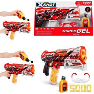 Xshot pistola lanzadora de bolitas de hidrogel. Hypergel Clutch. Trae lentes protectores y frasco con repuesto de municiones.