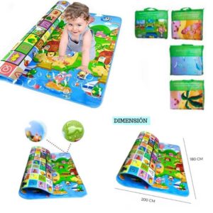 Piso / Manta en bolso para protección 1.80 x 2.00. vs motivos. Reversible