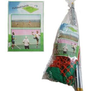 Futbol tenis con palo de metal .