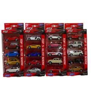 Auto colección Welly metal caja por 5 unidades. Escala 1:60
