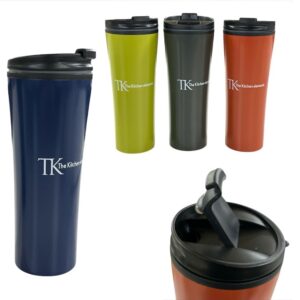 Vaso termico plastico doble pared c/tapa 450cc HRA383