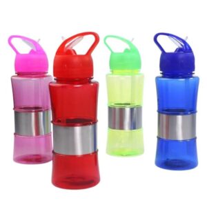 Botella transparente de colores con pico 25573