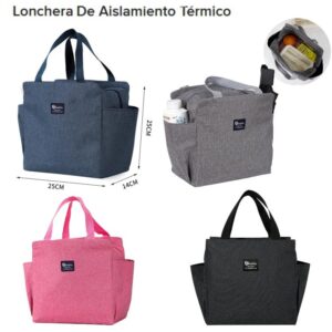 Lunchera termica 451. tiene bolsillos a los lados