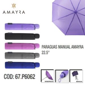Paraguas Amayra corto manual liso