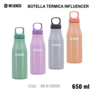 Botella termica influencer 650ml    X1605