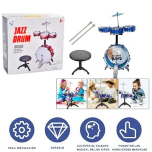 Bateria 3 tambores. caja 30x30cm