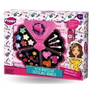 Maquillaje poppi abanico desplegable Trae 1 esmalte