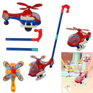 Arrastre helicoptero. Al rodar mueve las aspas.