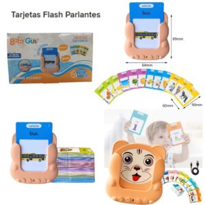Tarjetas interactivas, con carga USB español/ ingles