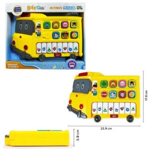Autobus musical , con sonidos de animalitos y notas musicales, Con luz.