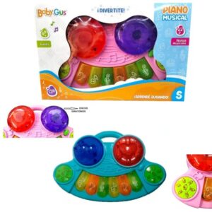 Piano musical gus 61289. Tiene luces y sonidos.