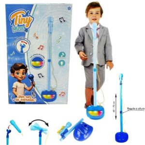 Microfono de pie 76747 Tiny. A pilas, con luz y música