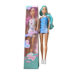 Muñeca tiny con pelo color fantasia