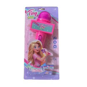Microfono luminoso tiny con sonido y karaoke. A pilas.