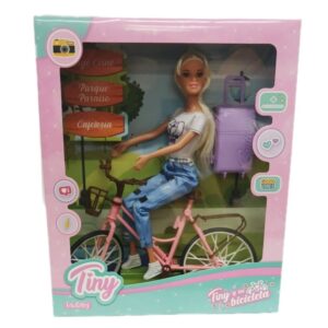 Muñeca tiny bici y valija
