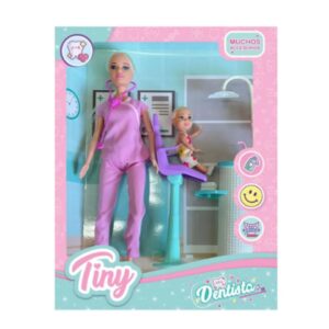 Muñeca tiny Dentista. Con paciente y accesorios.