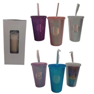 Vaso Tumbler con bombilla 956 450ml. Vs colores