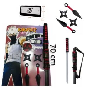 Katana Kakashi + vincha y set de armas. Naruto