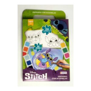 Pintando con acuarelas Stich. Contiene 30 hojas para pintar, acuarelas y pincel.