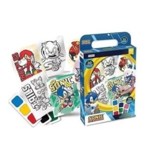 Pintando con acuarelas Sonic. Contiene 30 hojas para pintar, acuarelas y pincel.