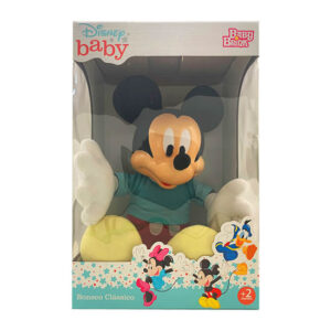 Mickey Clásico. Sentado 40cm.Cuerpo de tela con cabeza de goma.