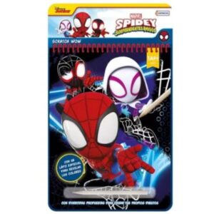 Scratch Wow Spidey. Contiene 12 láminas para revelar.