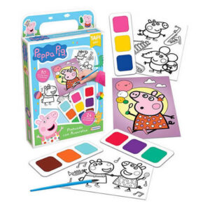 Pintando con acuarelas peppa.Contiene 30 hojas para pintar,acuarelas y pincel