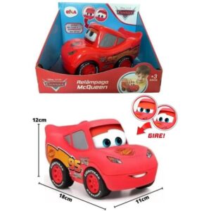 Relampago McQueen. Gira los ojos para mostrar distintas expresiones. Ruedas libres.