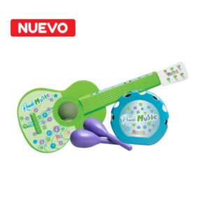 Guitarra, maraca y pandereta.