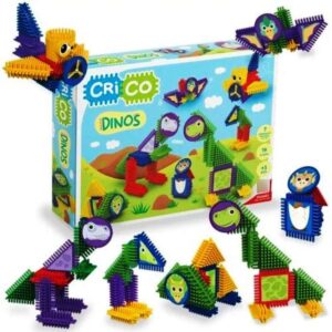 Crico de 58 piezas Dinos. Trae stickers , podes armar 7 personajes a la vez