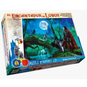 Rompecabezas x204 piezas el encantador de lobos(reversible),incluye anteojos 3d medida 67x46cm