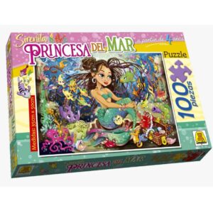 Rompecabezas x100 piezas sirenita,princesa del mar