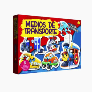 Rompecabezas x35 piezas.Medios de transporte. Forma irregular, mide 30×45 cm.