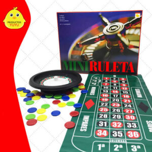 Juego ruleta mini.Fichas y ruleta plasticas.
