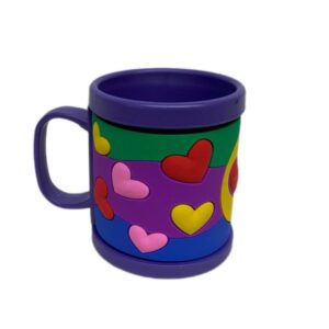 Taza 3D plastica Corazones