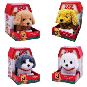 Puppy House. Perrito de peluche que ladra y camina. 4 modelos.