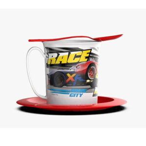 Taza con plato y cuchara de Cars